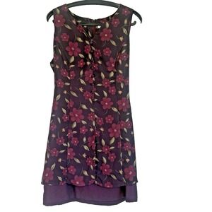 Jamie Brooke Petite Sleeveless Floral Dress 14 Lined Flowy Career Professional
